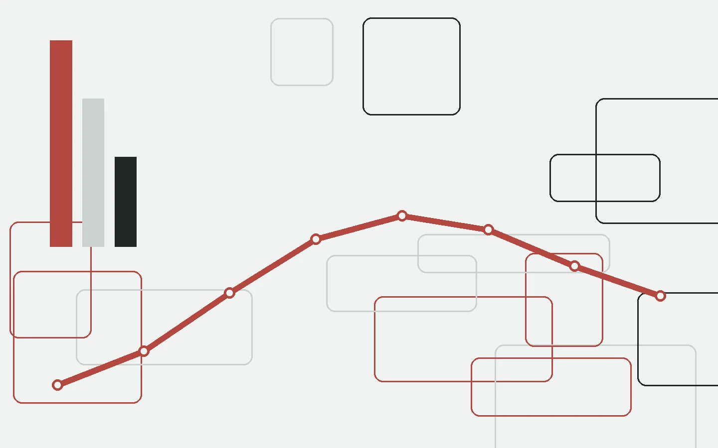 Abstract editorial illustration representing operational resilience and third-party risk